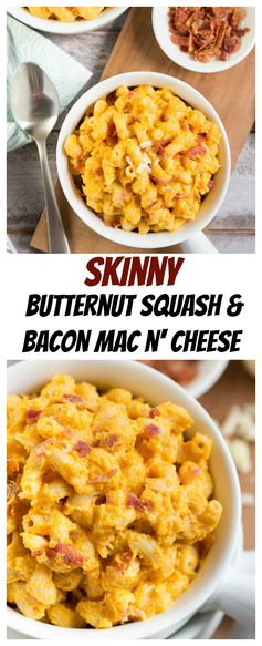 Skinny Butternut Squash & Bacon Mac n' Cheese