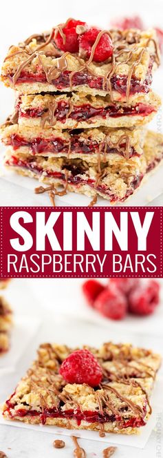 Skinny Raspberry Shortbread Bars