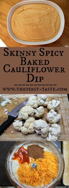 Skinny Spicy Baked Cauliflower Dip