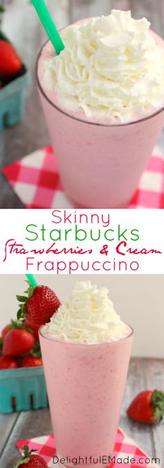 Skinny Starbucks Strawberries and Cream Frappuccino