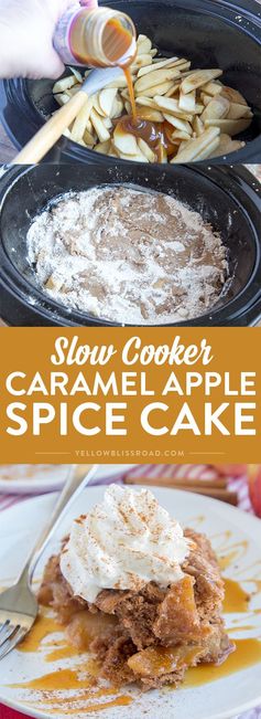 Slow Cooker Caramel Apple Spice Cake