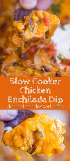 Slow Cooker Chicken Enchilada Dip