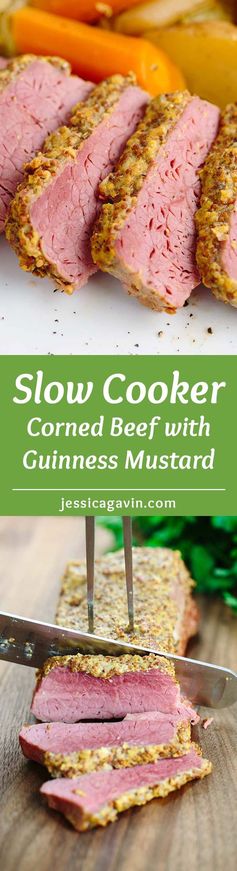 Slow Cooker Corned Beef with Guinness Mustard