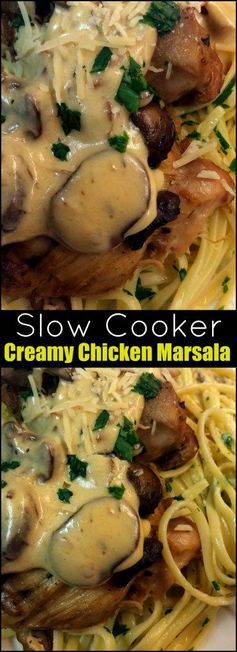 Slow Cooker Creamy Chicken Marsala