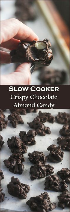 Slow Cooker Crispy Chocolate Almond Candy