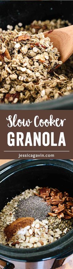 Slow Cooker Granola with Fruit and Nuts