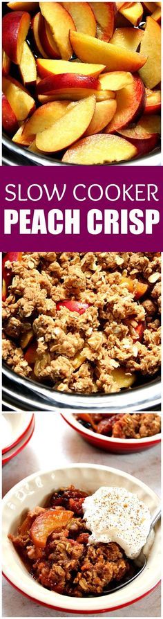 Slow Cooker Peach Crisp