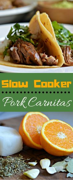 Slow Cooker Pork Carnitas Tacos