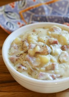 Slow Cooker Potato Ham Chowder