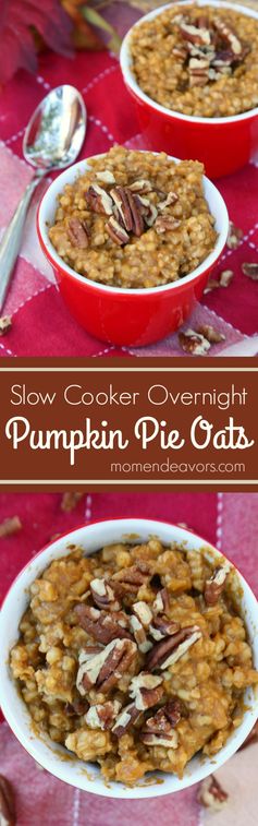 Slow Cooker Pumpkin Spice Overnight Oatmeal