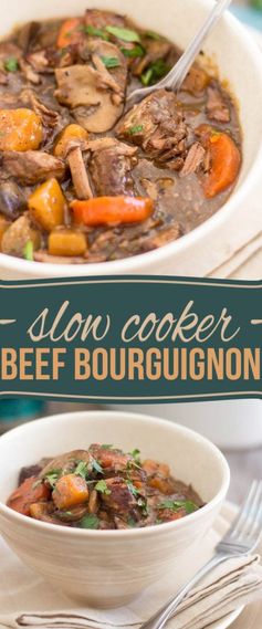 Slow Cooker Squeaky Clean Boeuf Bourguignon