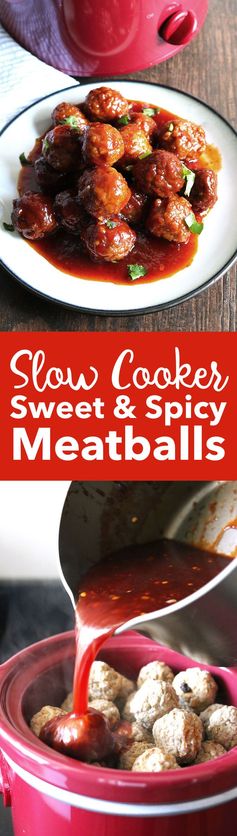 Slow Cooker Sweet Spicy Meatballs