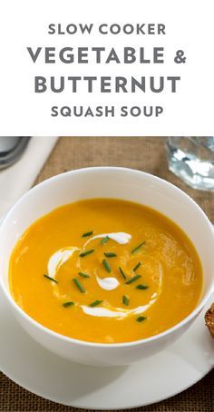 Slow Cooker Vegetable & Butternut Squash Soup