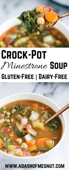 Slow Cooker Vegetable Minestrone Soup