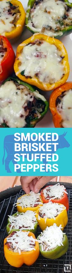 Smoked Brisket Stuffed Peppers