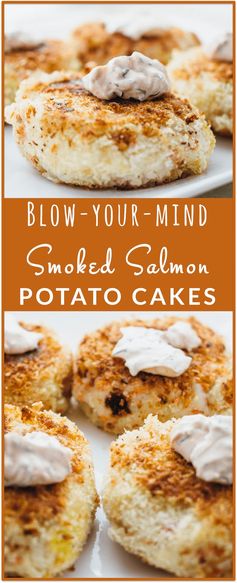 Smoked salmon potato cakes