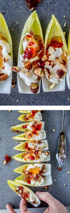 Smokey Almond Cream Cheese Endive Bites