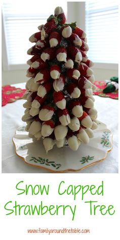 Snow Capped White Chocolate Strawberry Tree