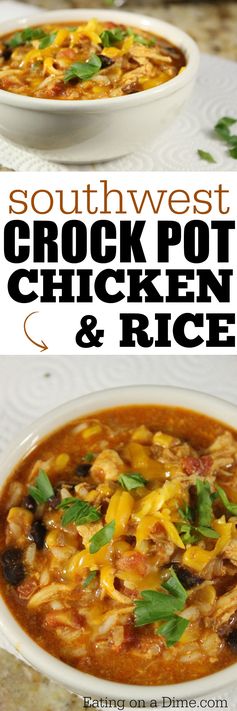Southwest Crock pot Chicken and Rice