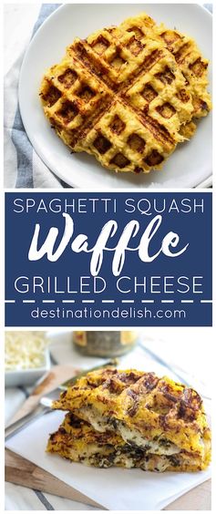 Spaghetti Squash Waffle Grilled Cheese