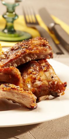 Spareribs in Honig-Knoblauch-Marinade