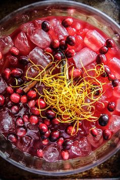 Spiced Cranberry Orange Prosecco Punch