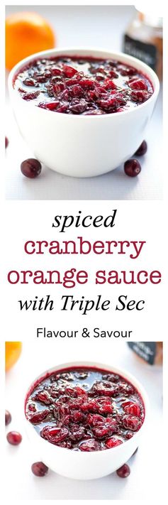 Spiced Cranberry Orange Sauce with Triple Sec