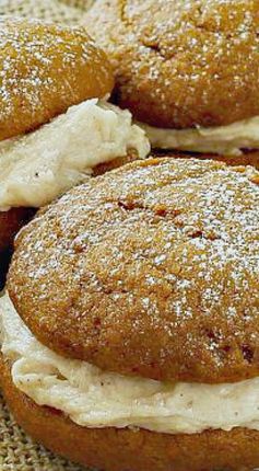 Spiced Pumpkin Whoopie Pies with Browned Butter Maple Cinnamon Frosting