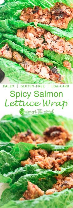 Spicy Salmon Lettuce Wrap