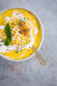 Spicy White Bean & Sweet Corn Gazpacho