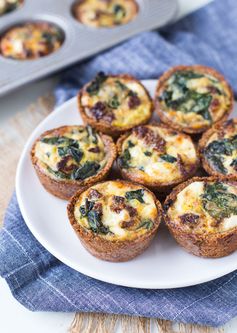 Spinach Goat Cheese Mini Quiches