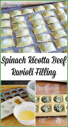 Spinach Ricotta Beef Ravioli Filling