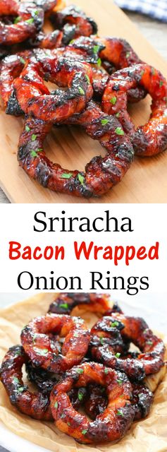 Sriracha Bacon Wrapped Onion Rings