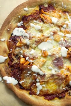 Sriracha Chicken Bacon Ranch Pizza