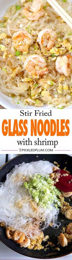 Stir Fried Glass Noodles with Shrimp