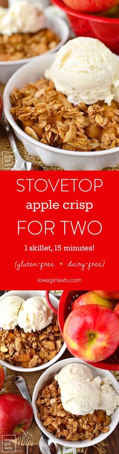 Stovetop Apple Crisp for Two