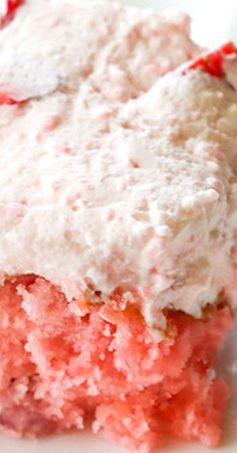 Strawberries and Cream Sheet Cake