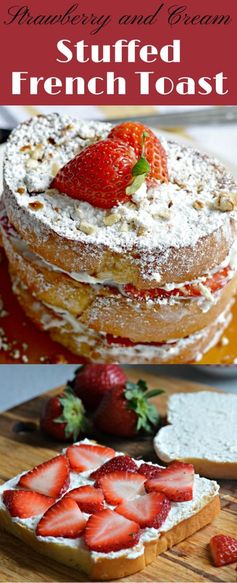 Strawberry and Cream Stuffed French Toast