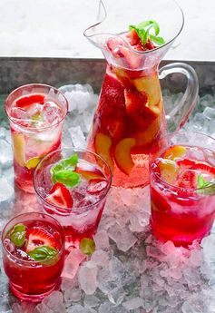 Strawberry and Peach Rosé Sangria