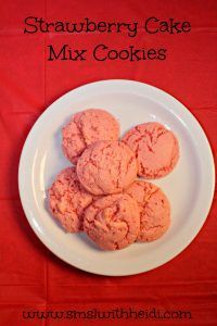 Strawberry Cake Mix Cookies