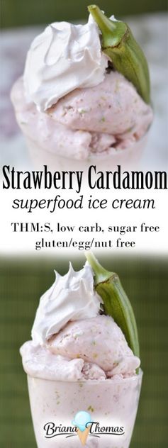 Strawberry Cardamom Superfood Ice Cream