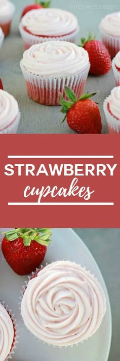 Strawberry Cupcakes (Doctored Cake Mix