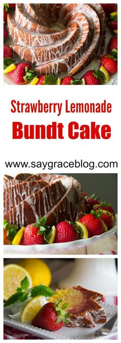 Strawberry Lemonade Bundt Cake