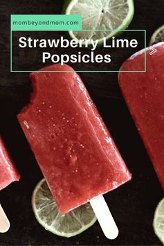 Strawberry Lime Popsicles