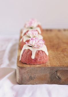 Strawberry Mini Bundt Cakes