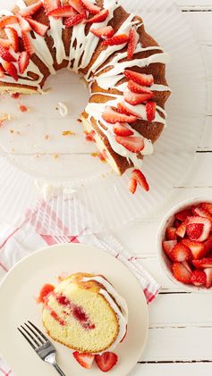 Strawberry Shortcake Poke Bundt Cake