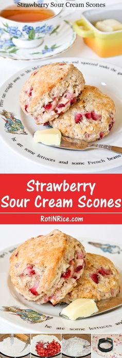 Strawberry Sour Cream Scones