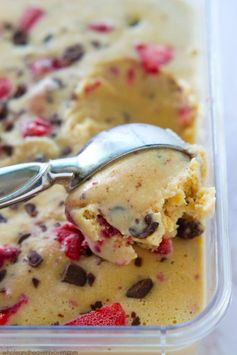 Strawberry Swirl Chocolate Chip Ice Cream