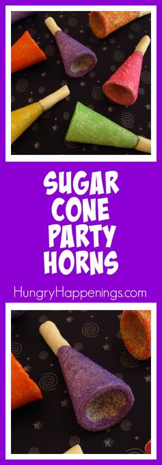 Sugar Cone Party Horns - Toot your own edible horn this New Year's eve