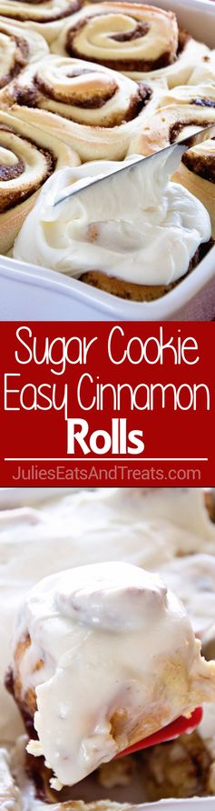 Sugar Cookie Easy Cinnamon Rolls